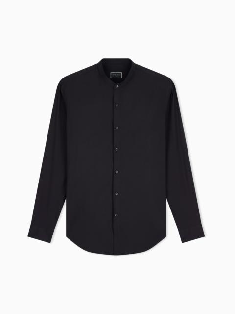 GIORGIO ARMANI Plain-knit stretch cotton Icon shirt