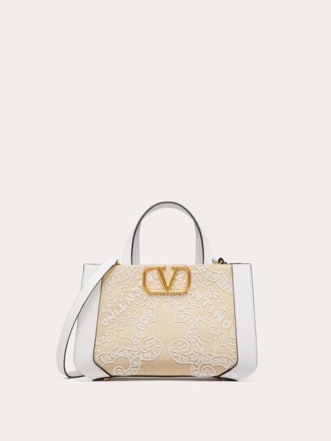 Valentino SMALL VLOGO SIGNATURE EMBROIDERED HANDBAG