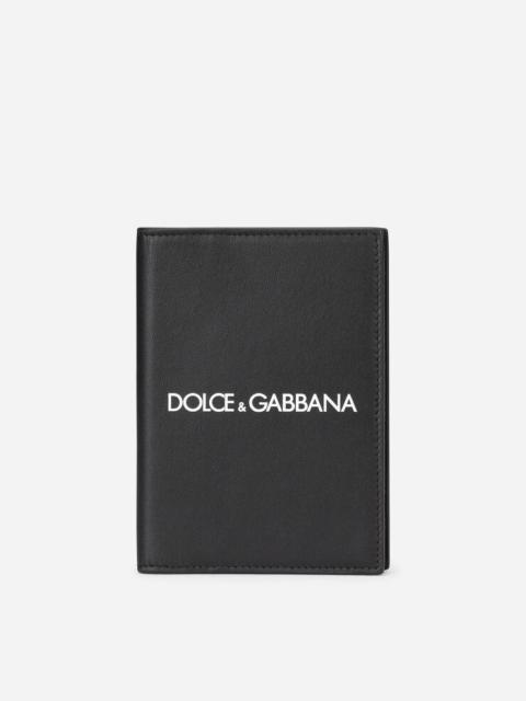 Dolce & Gabbana Calfskin passport case with printed logo