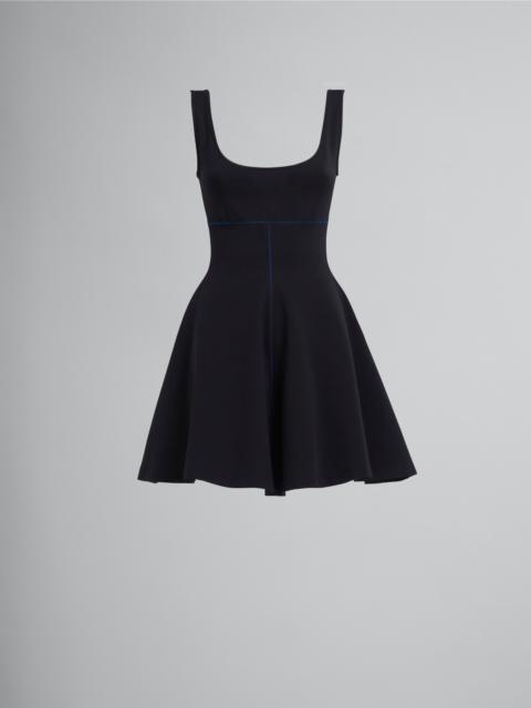 Marni SHORT DRESS IN BLACK STRETCH FABRIC