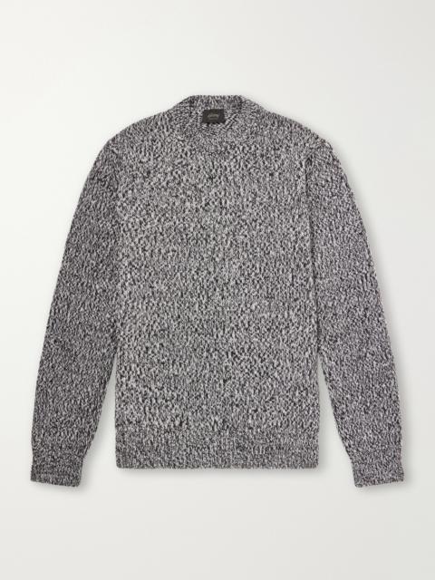 Brioni Wool-Mouliné Sweater