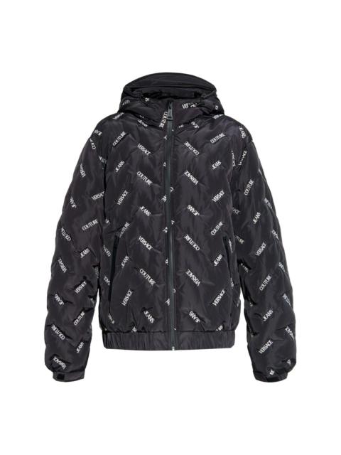 logo-print puffer jacket