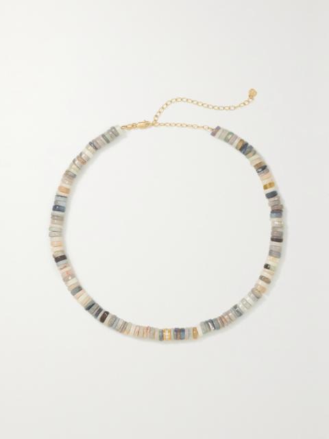 SYDNEY EVAN 14-karat Gold, Opal And Diamond Necklace