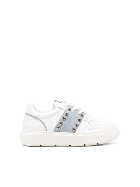 Moschino leather lace-up sneakers