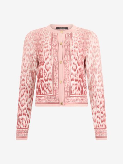 Roberto Cavalli Jaguar Pink Cardigan