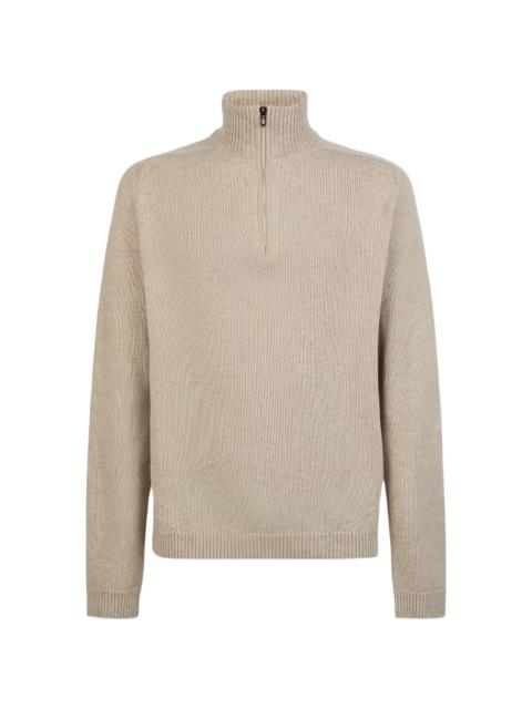 SEASE half-zip high-neck sweater