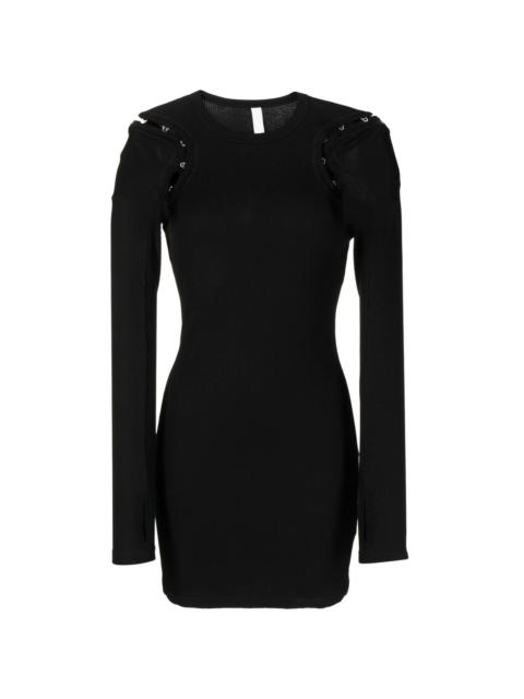 Dion Lee hook and eye ribbed mini dress