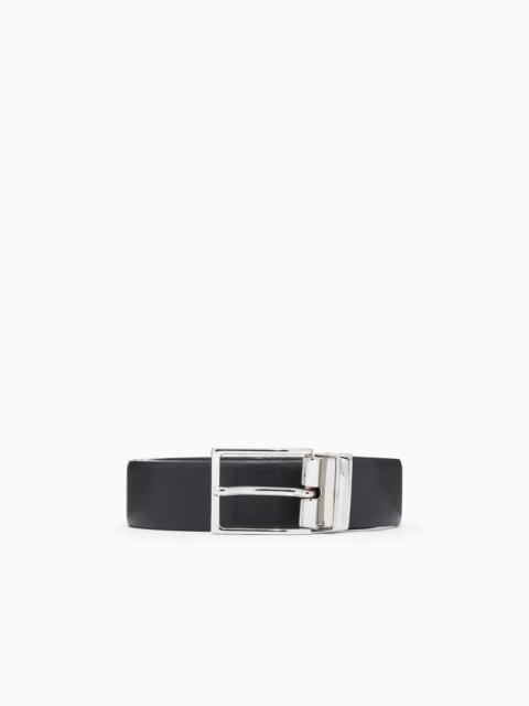 EMPORIO ARMANI REVERSIBLE SAFFIANO LEATHER BELT