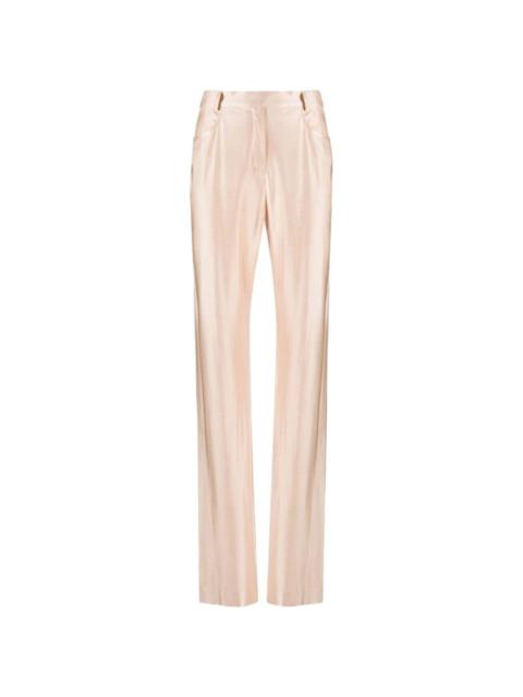 satin high-waisted trousers