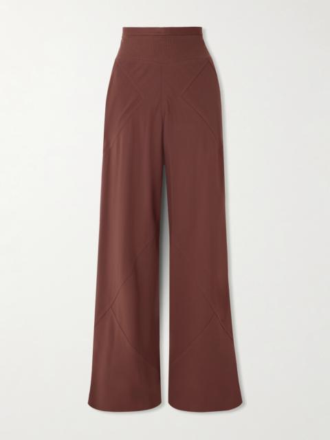 Rick Owens Paneled Charmeuse Track Pants