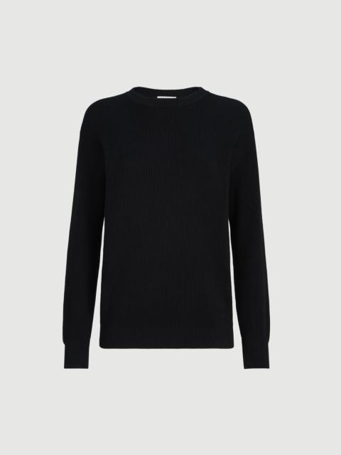 Brunello Cucinelli Cotton English rib sweater with monili