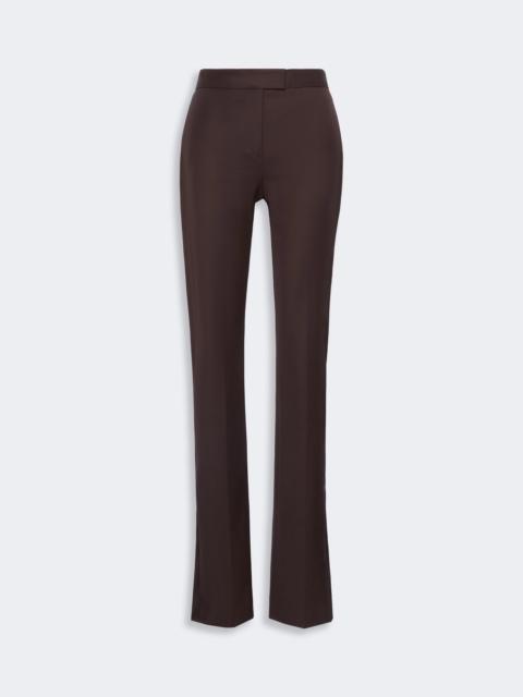 Sportmax GUGLIA Gabardine low-rise slim flared trousers - COFFEE