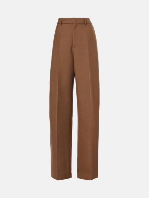 Tod's High-rise wool twill wide-leg pants