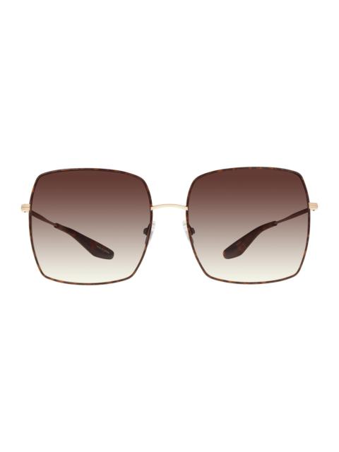 BARTON PERREIRA Women's Folasade 60MM Square Sunglasses - Gradient Brown Gold Tortoise