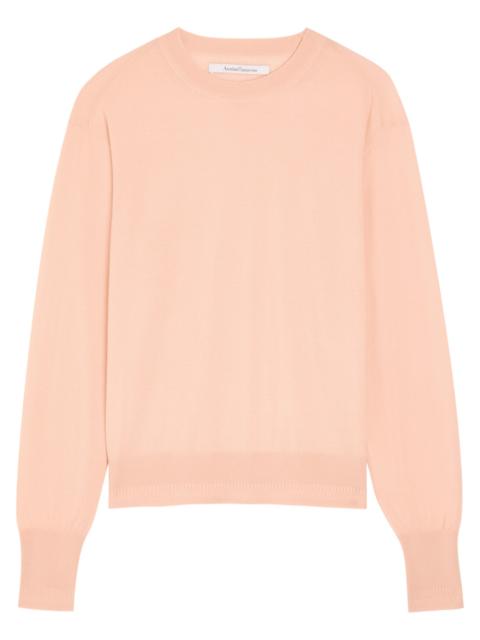 Another Tomorrow Another Tomorrow Crew-neck Fine-knit T-shirt