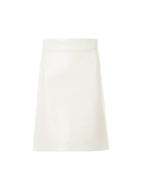 AKRIS Women's Faux Patent Leather A-Line Miniskirt - Cream