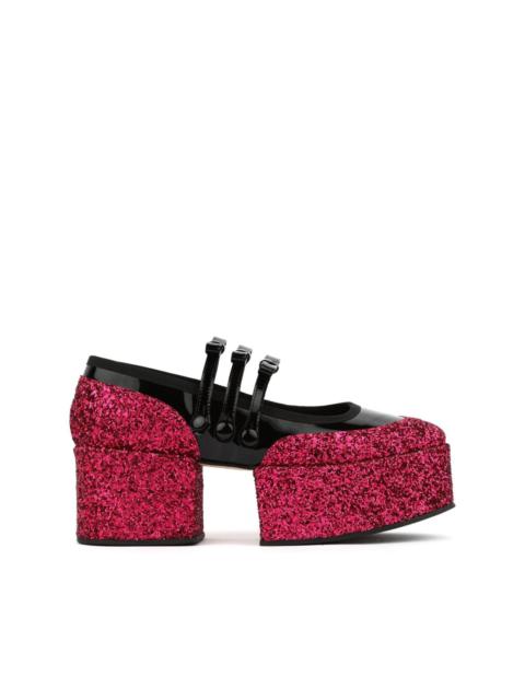 Noir Kei Ninomiya glitter-embellished loafers