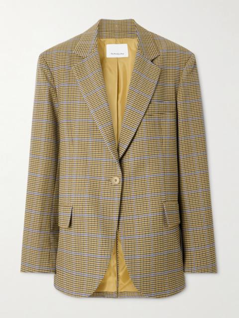 The Frankie Shop Lyra Oversized Houndstooth Woven Blazer