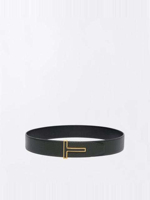 TOM FORD GRAIN LEATHER REVERSIBLE T BELT