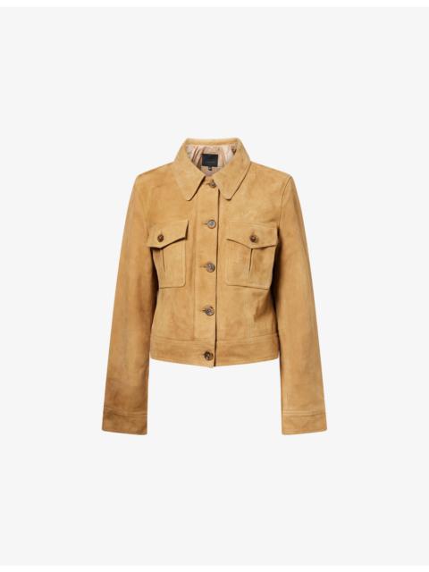 PAIGE Feyd Flap-Pocket Leather Jacket