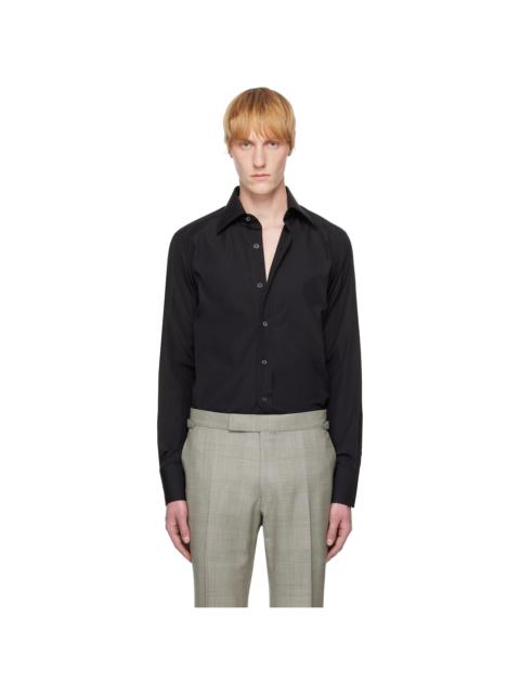 TOM FORD Black Poplin Slim Fit Shirt