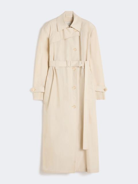 Sportmax Water-repellent cotton trench coat - VANILLA