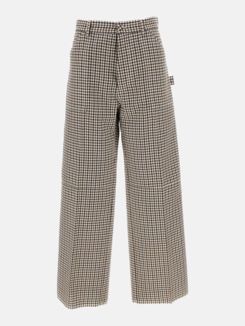 Plan C CHECK WOOL UTILITY PANTS