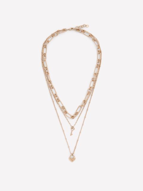 BODEN Love Lock Layer Necklace-Gold