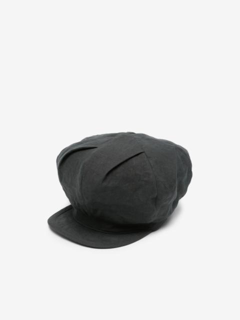 Yohji Yamamoto pleated-crown newsboy hat