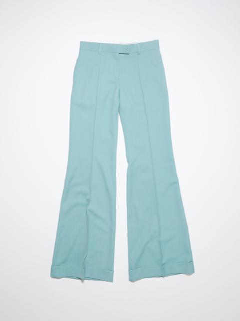 Tailored flared trousers - Aqua blue