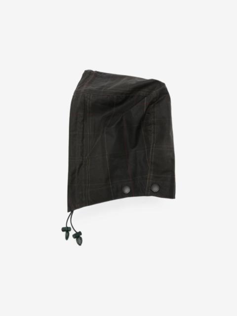 Barbour tartan-print drawstring hood