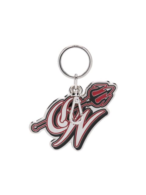 Off-White x AC Milan logo-plaque keyring