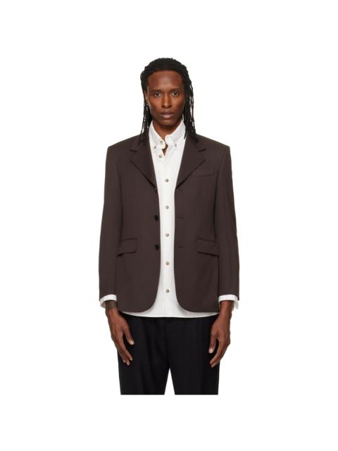 Tonywack Brown Wool-Blend Tailored Blazer