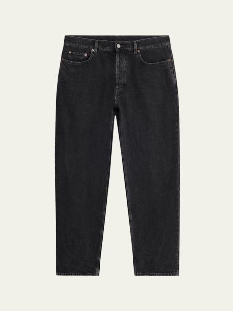 SAINT LAURENT Men's Black Denim Straight-Fit Jeans