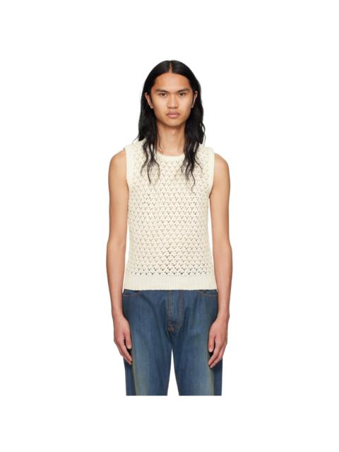 Maison Margiela Off-White Crewneck Tank Top