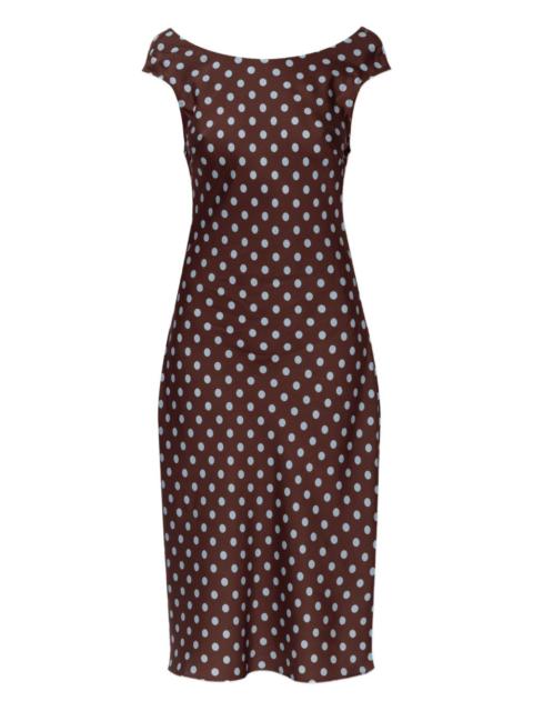 POSSE polka dot midi dress