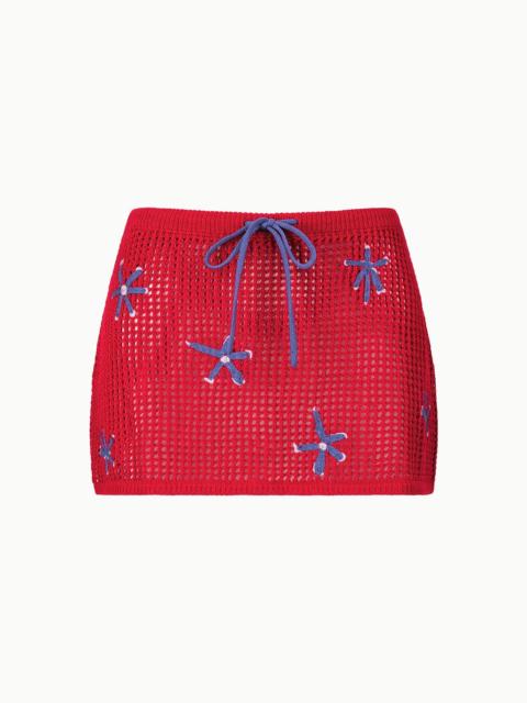STAUD STAUD ZYA MINI SKIRT PAINTED FOULARD