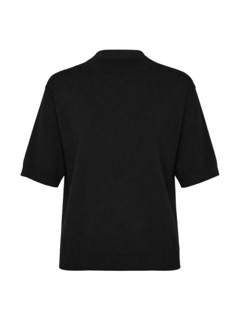 Jil Sander Bateau Neck Short Sleeve Knit Top