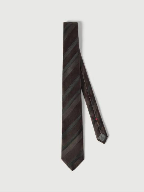 Brunello Cucinelli Regimental stripe silk tie