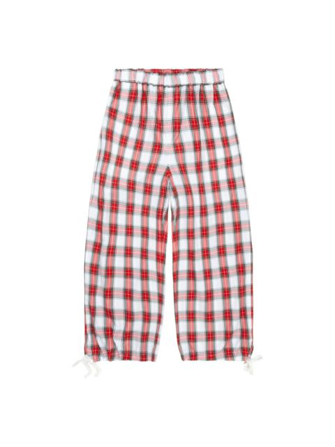 Comme des Garçons GIRL checked drawstring trousers