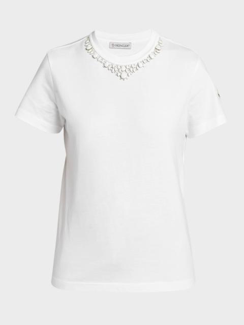 Moncler Embellished Short-Sleeve T-Shirt