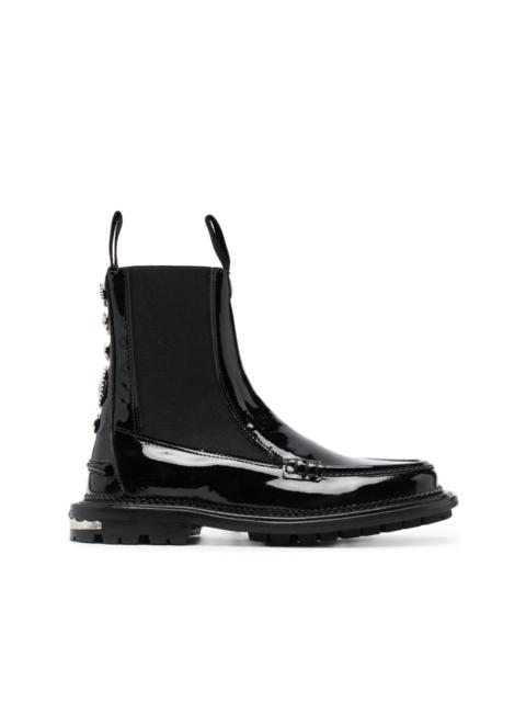 TOGA PULLA stud-embellished leather ankle boots