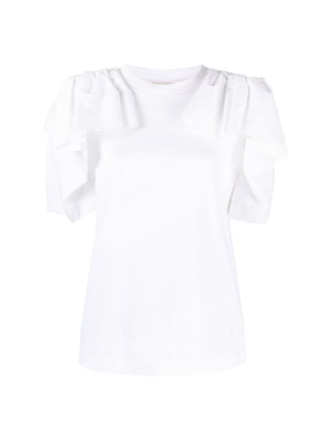 Alexander McQueen draped cotton T-shirt