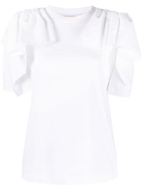 Alexander McQueen draped cotton T-shirt
