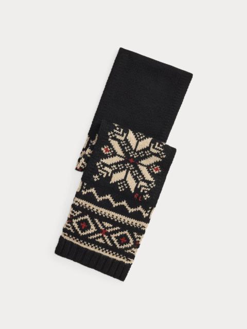 Polo Ralph Lauren Patterned Wool-Blend Scarf
