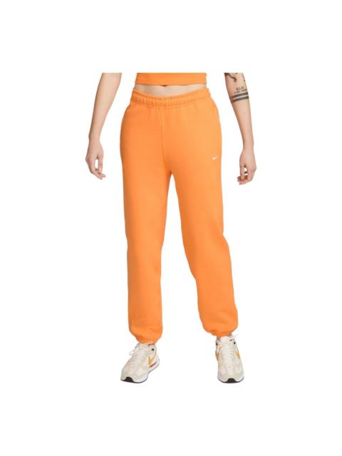 Nike (WMNS) Nike Solo Swoosh Fleece Pants 'Vivid Orange White' CW5565-836