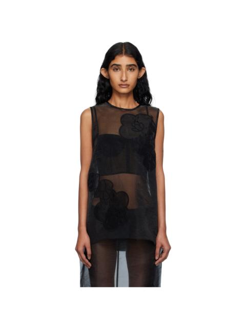 CECILIE BAHNSEN Black Alba Tank Top