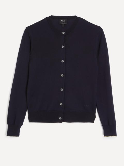 A.P.C. Marissa Navy Wool Cardigan