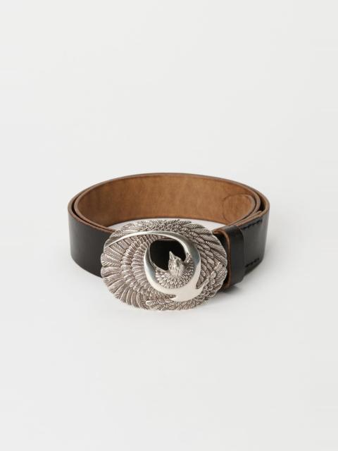 Our Legacy Eagle Belt Black Coffee Waxed Chromexcel Leather