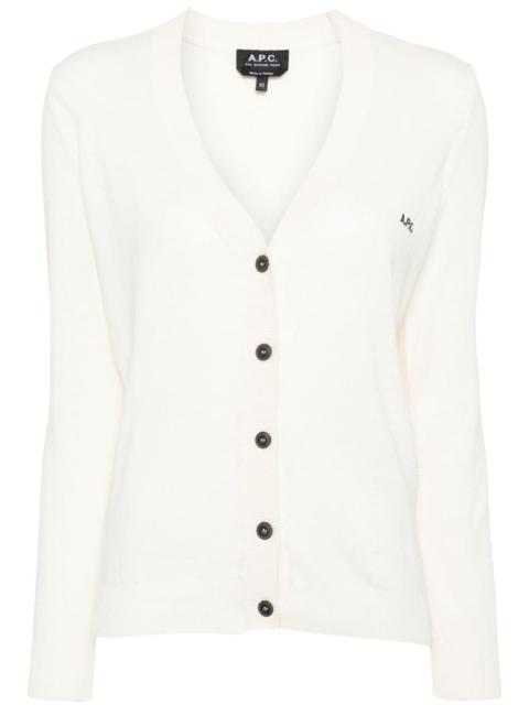 A.P.C. V-neck cotton cardigan